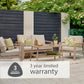 Sorrento Lounge Set with High Coffee Table