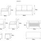 Sorrento Lounge Dining Set with Adjustable Table