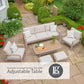 Sorrento Lounge Dining Set with Adjustable Table