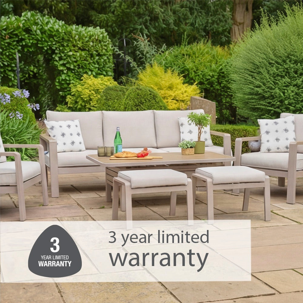Sorrento Lounge Dining Set with Adjustable Table