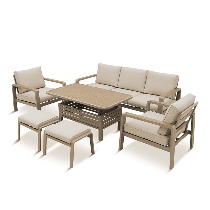 Sorrento Lounge Dining Set with Adjustable Table