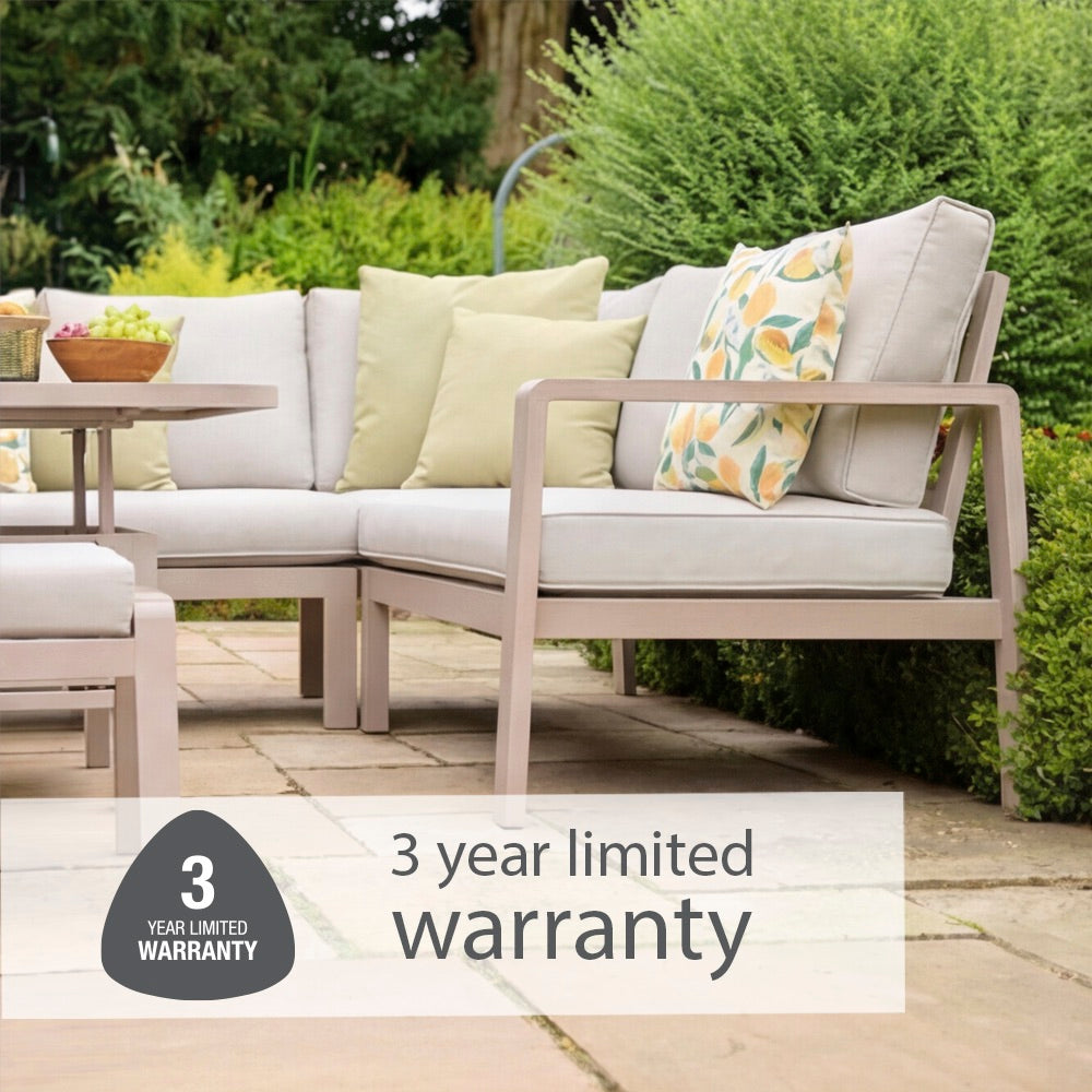 Sorrento Rectangular Modular Dining Set with Adjustable Table