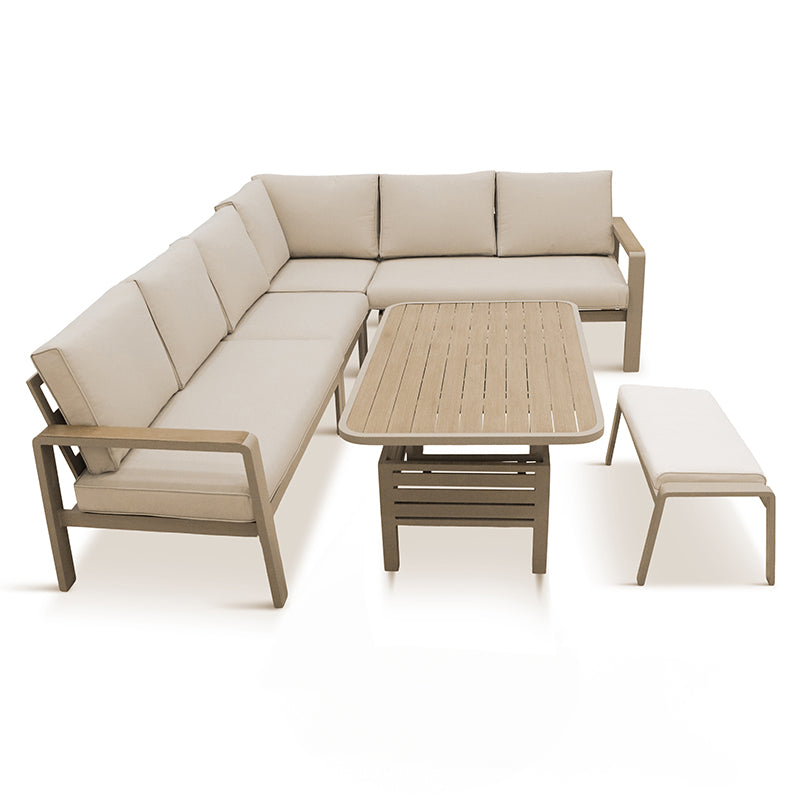 Sorrento Rectangular Modular Dining Set with Adjustable Table
