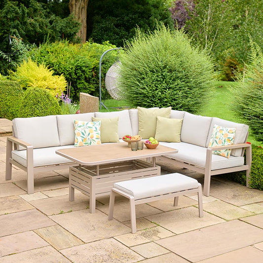 Sorrento Rectangular Modular Dining Set with Adjustable Table