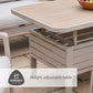 Sorrento Rectangular Modular Dining Set with Adjustable Table and Lounge Chair