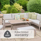 Sorrento Rectangular Modular Dining Set with Adjustable Table and Lounge Chair