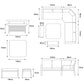 Sorrento Large Square Modular Dining Set with Adjustable Table