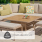 Sorrento Large Square Modular Dining Set with Adjustable Table