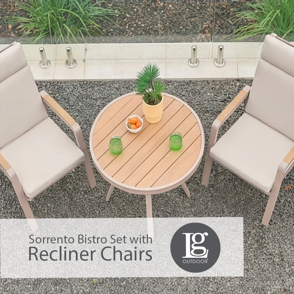 Sorrento Bistro Set with Recliner Chairs