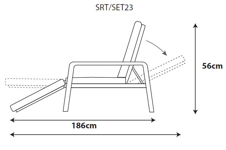 Sorrento Sunlounger and Cushion
