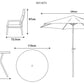 Sorrento 4 Seat Dining Set with Deluxe 2.5m Parasol