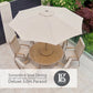 Sorrento 6 Seat Dining Set with Lazy Susan, Recliner Chairs and Deluxe 3.0m Parasol