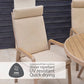 Sorrento 6 Seat Dining Set with Lazy Susan, Recliner Chairs and Deluxe 3.0m Parasol