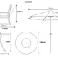 Sorrento 6 Seat Dining Set with Lazy Susan, Recliner Chairs and Deluxe 3.0m Parasol