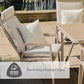 Sorrento 8 Seat Dining Set with Recliner Chairs and Deluxe 2.0 x 3.0m Parasol