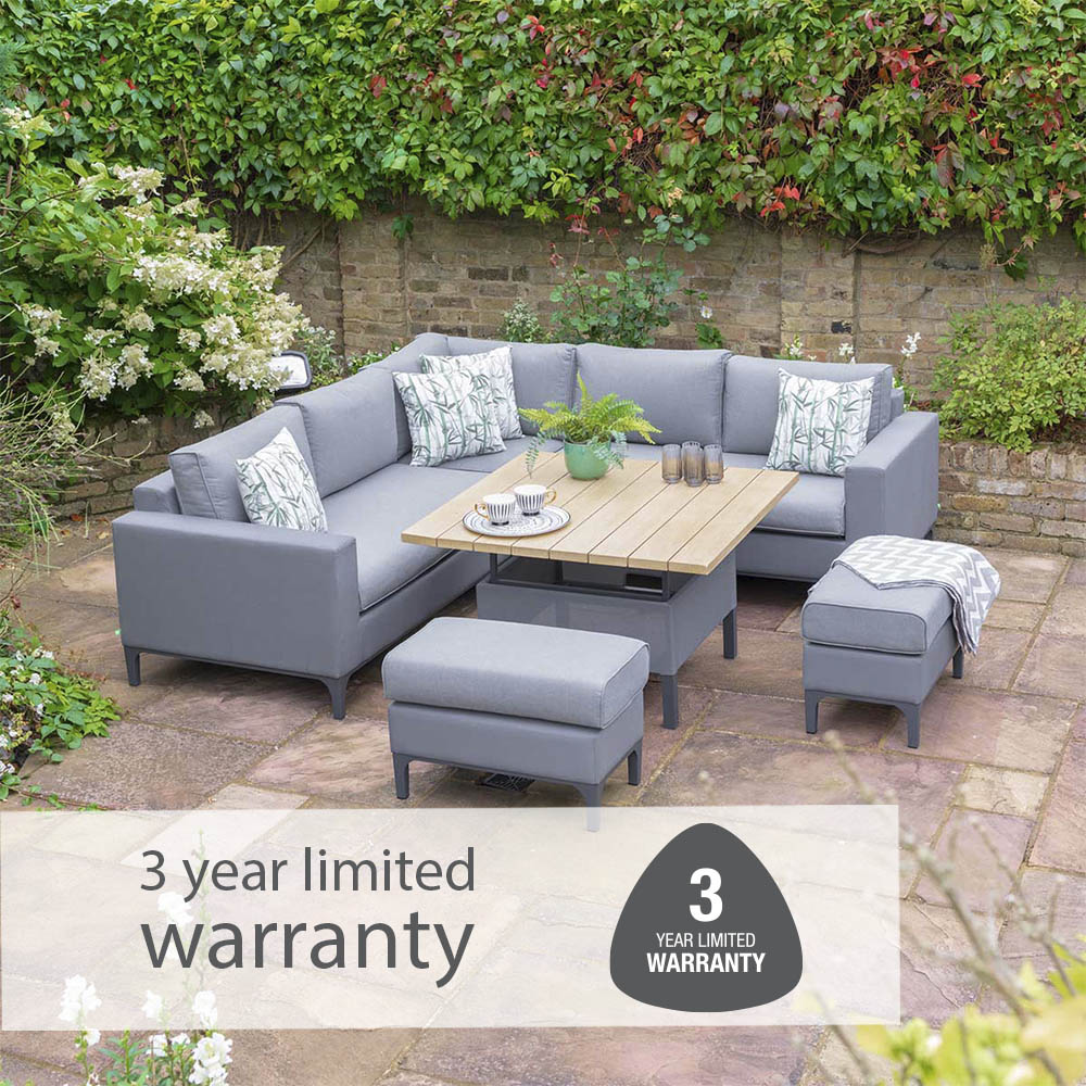Stockholm Fully Upholstered Modular Dining Set With Adjustable Table