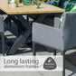 Stockholm 6 Seat Dining Set With Armchair And Deluxe 3.0m Parasol