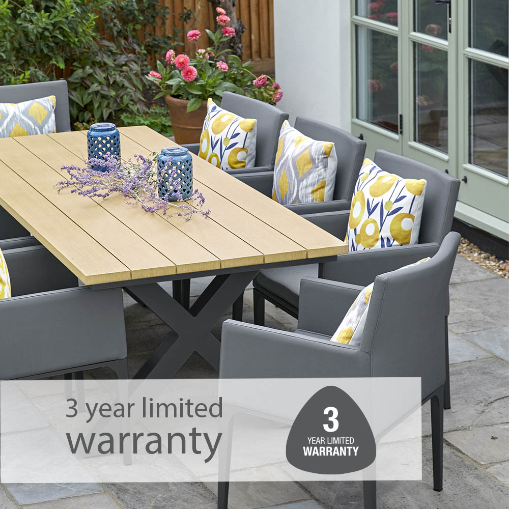 Stockholm 8 Seat Dining Set With Armchair