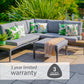 Stockholm Open-Sided Modular Lounge Set With Ottoman