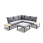 Stockholm Open-Sided Modular Lounge Set With Ottoman