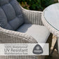 Oslo 6 Seat Dining Set with Weave Lazy Susan and Deluxe 3.0m Parasol