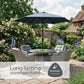 Oslo 4 Seat Dining Set with Deluxe 2.5m Parasol