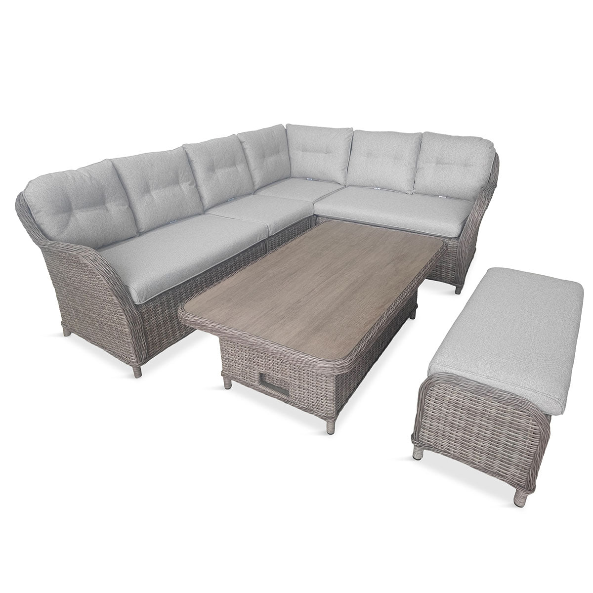 St Tropez Sand Rectangular Dining Modular with Adjustable Table
