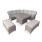 St Tropez Sand Large Square Dining Modular with Adjustable Table