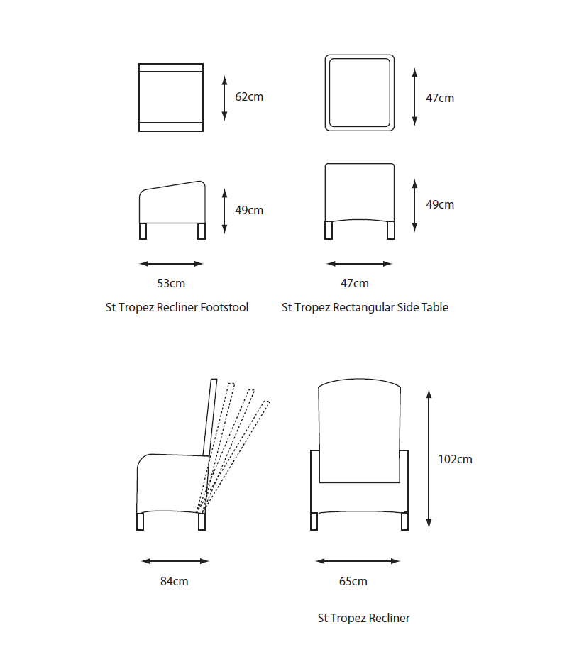 Corsica 5 Piece Recliner Set