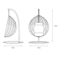 St Tropez Sand Hanging Egg Chair