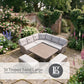 St Tropez Sand Large Square Dining Modular with Adjustable Table