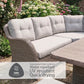 St Tropez Sand Large Square Dining Modular with Adjustable Table