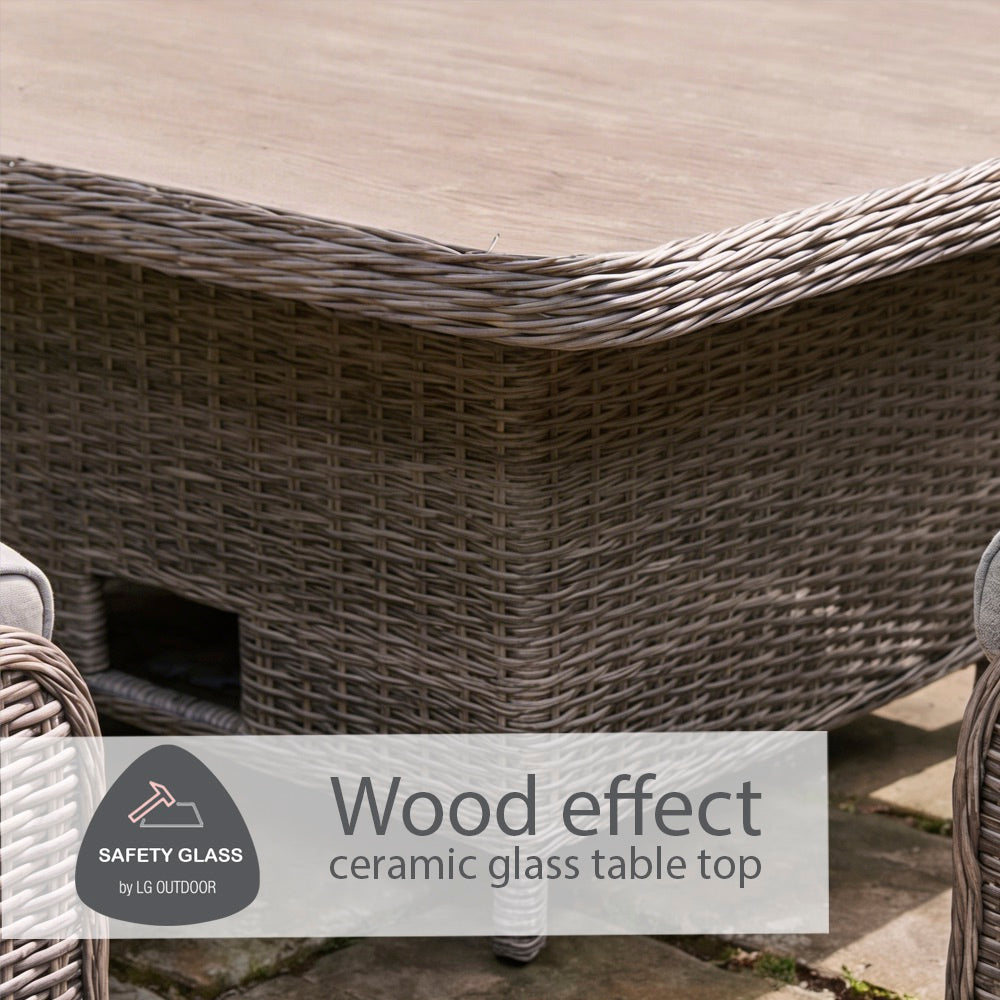 St Tropez Sand Large Square Dining Modular with Adjustable Table