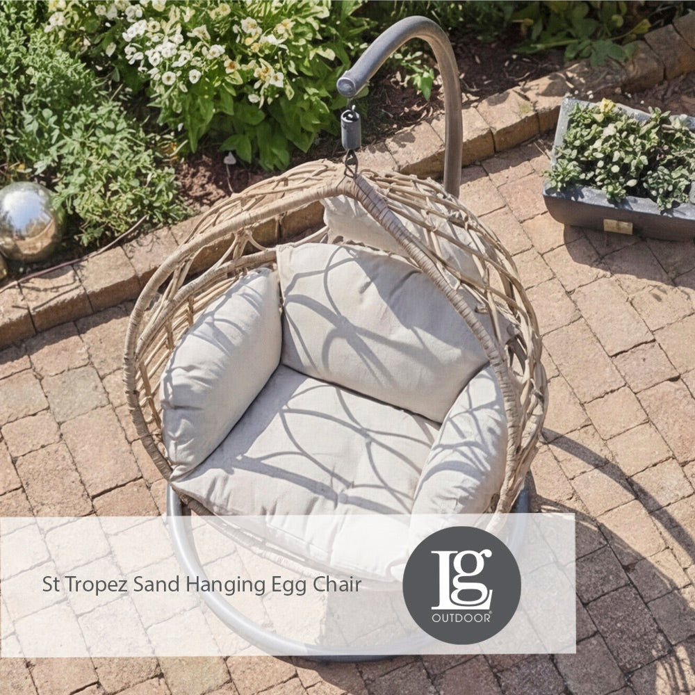 St Tropez Sand Hanging Egg Chair