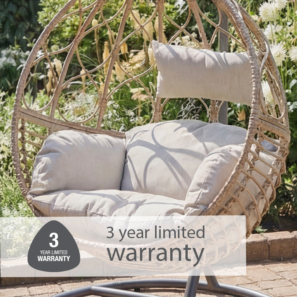 St Tropez Sand Hanging Egg Chair