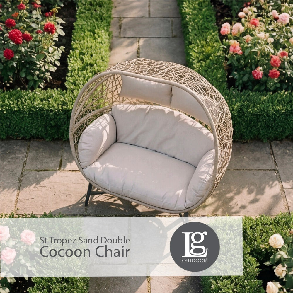 St Tropez Sand Double Cocoon Chair