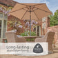 St Tropez Sand 4 Seat Dining Set with Deluxe 2.5m Parasol