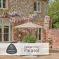 St Tropez Sand 4 Seat Dining Set with Deluxe 2.5m Parasol
