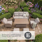 St Tropez Sand Lounge Dining Set with Adjustable Table