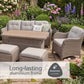 St Tropez Sand Lounge Dining Set with Adjustable Table