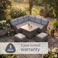 St Tropez Sand Compact Dining Modular with Adjustable Table