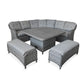 St Tropez Stone Large Square Dining Modular with Adjustable Table