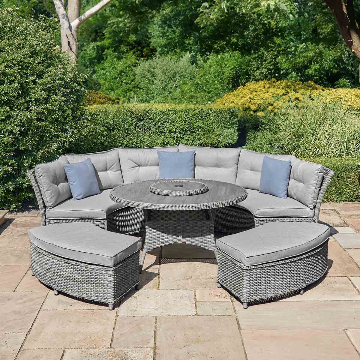 St Tropez Stone Curved Dining Modular