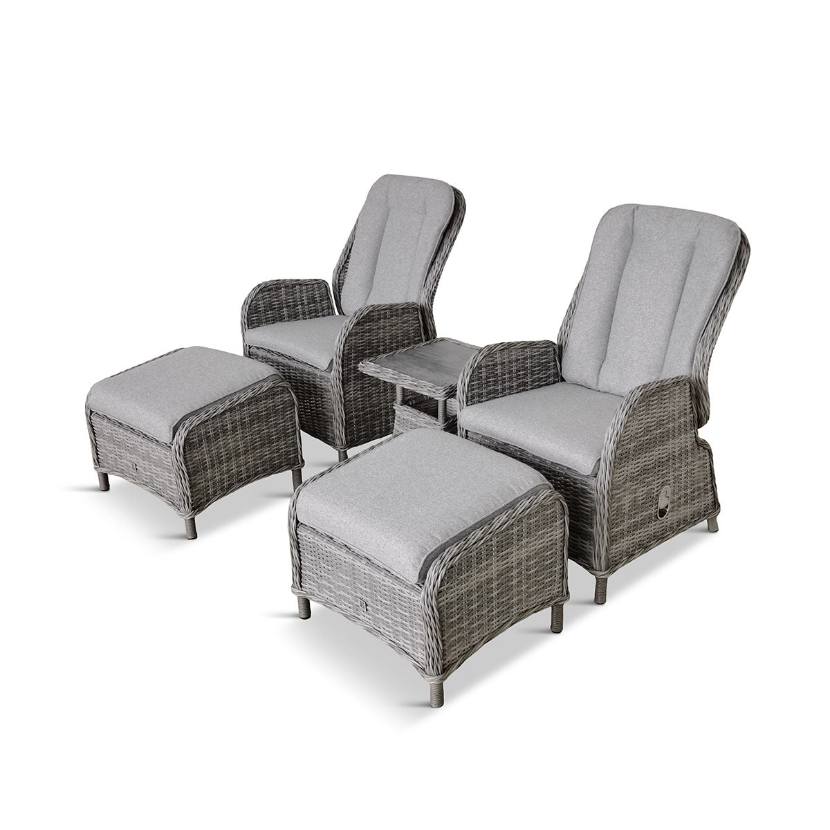 St Tropez Stone 5 Piece Recliner Set