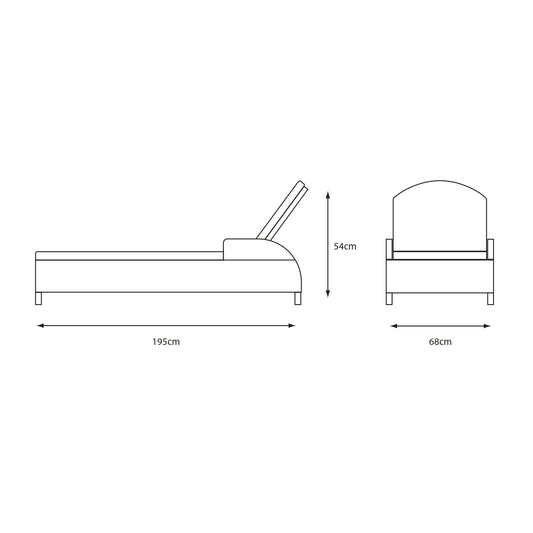 St Tropez Stone Sunlounger