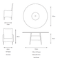 St Tropez Stone 6 Seat Dining Set with Weave Lazy Susan and Deluxe 3.0m Parasol