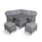 St Tropez Stone Compact Dining Modular with Adjustable Table