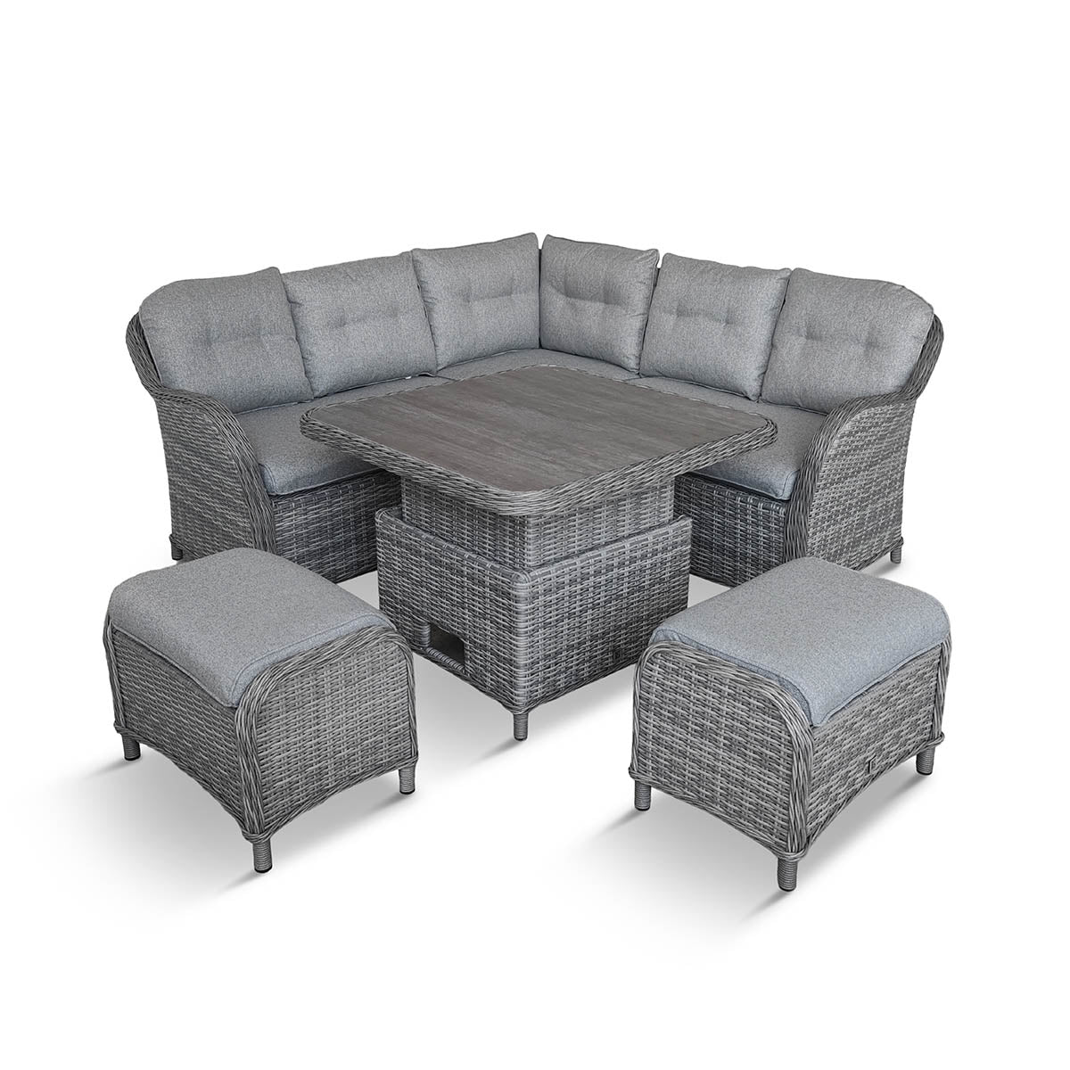St Tropez Stone Compact Dining Modular with Adjustable Table