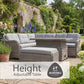 St Tropez Stone Rectangular Dining Modular with Adjustable Table