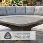 St Tropez Stone Large Square Dining Modular with Adjustable Table